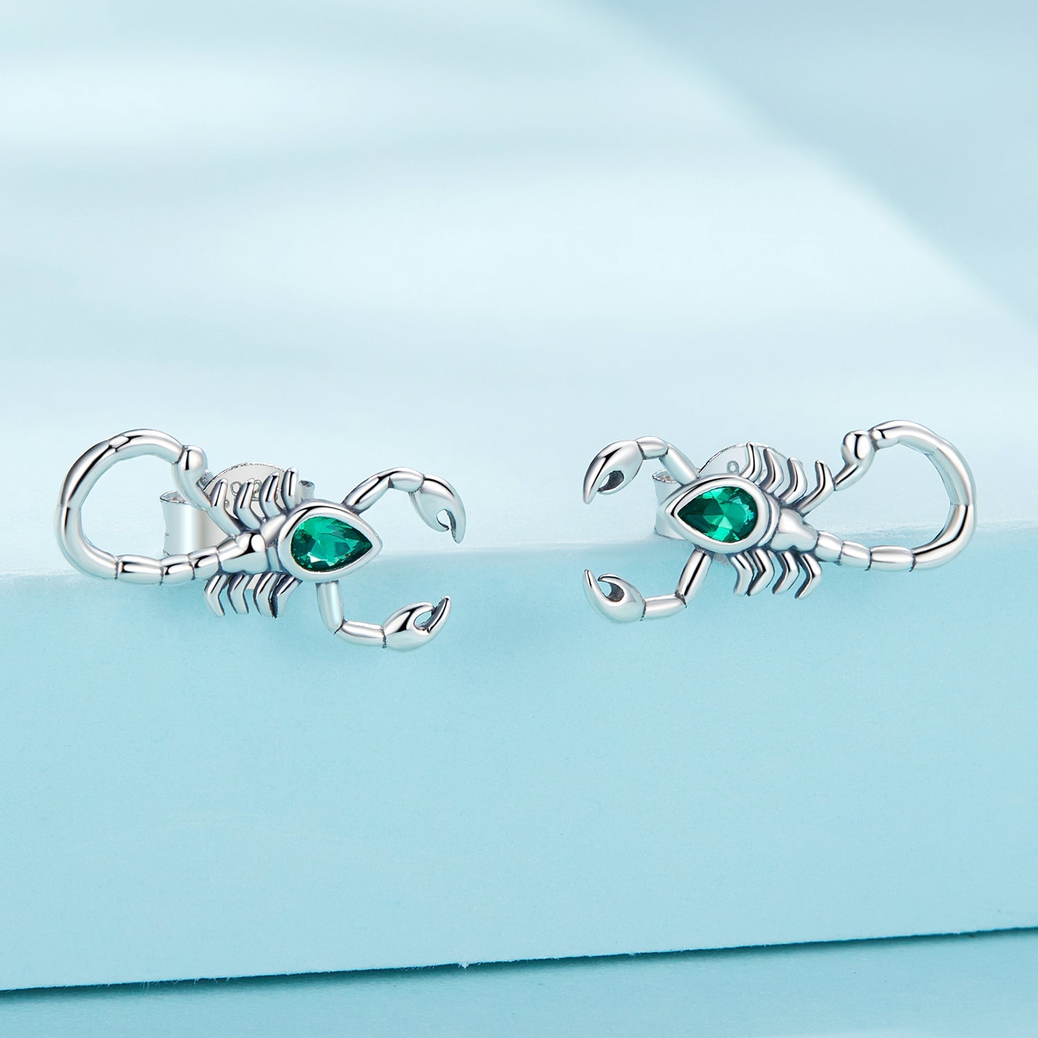 925 Sterling Silver Earrings with Pavé Setting CZ and Oxidized Finish for Women
