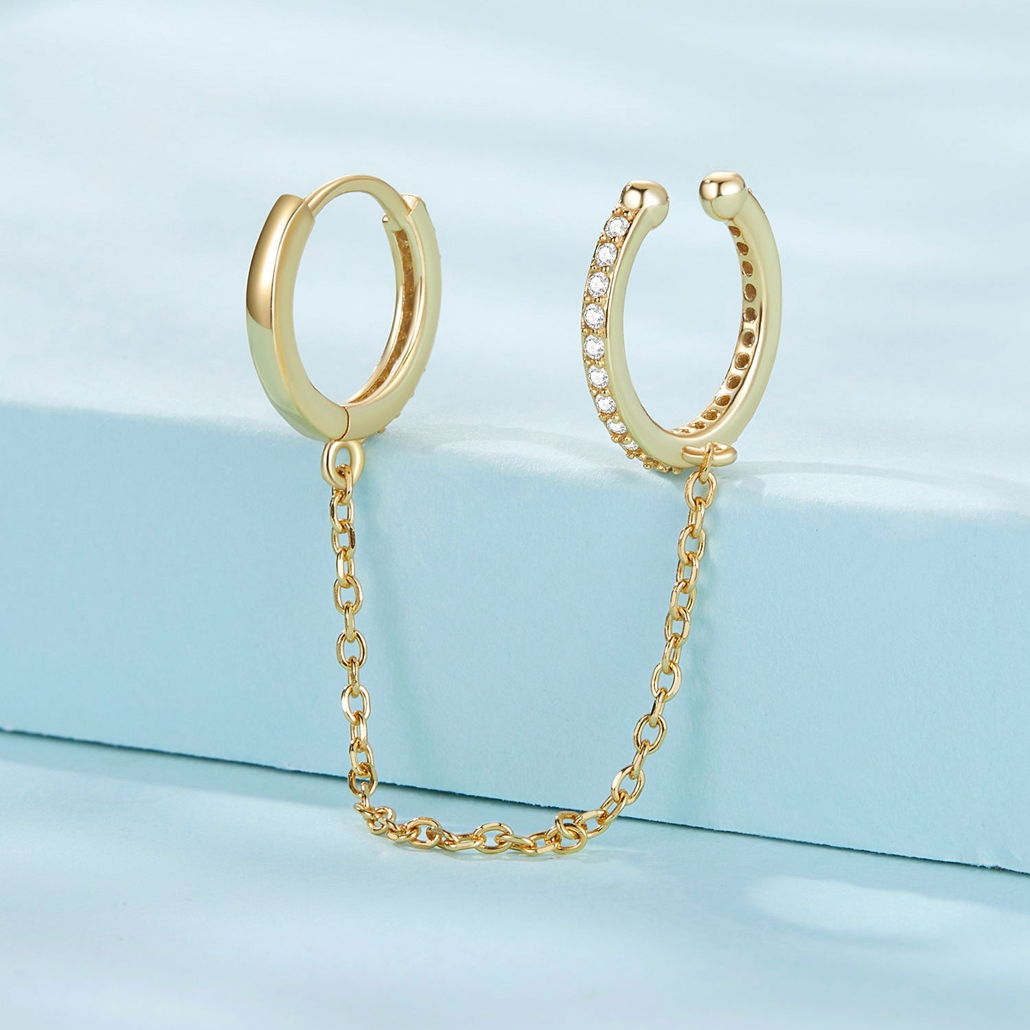 S925 Sterling Silver Earrings with Pavé Setting CZ for Women