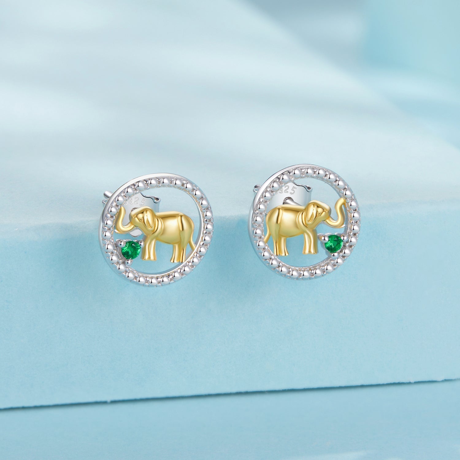 925 Sterling Silver Earrings with CZ in White Gold Plated for Women