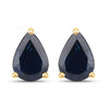 1.60 Carat Genuine Blue Sapphire 10K Yellow Gold Earrings
