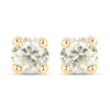 1.01 Carat Genuine LB Diamond 14K Yellow Gold Earrings