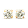 0.86 Carat Genuine LB Diamond 14K Yellow Gold Earrings