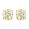 1.12 Carat Genuine LB Diamond 14K Yellow Gold Earrings