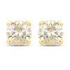 0.98 Carat Genuine LB Diamond 14K Yellow Gold Earrings