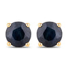1.70 Carat Genuine Blue Sapphire 10K Yellow Gold Earrings
