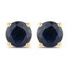 1.70 Carat Genuine Blue Sapphire 14K Yellow Gold Earrings