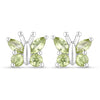 1.00 Carat Genuine Peridot .925 Sterling Silver Earrings
