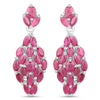 4.12 Carat Genuine Ruby .925 Sterling Silver Earrings