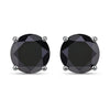4.25 Carat Genuine Black Diamond 14K White Gold Earrings