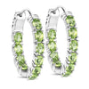 3.40 Carat Genuine Peridot .925 Sterling Silver Earrings