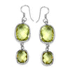25.74 Carat Genuine Lemon Quartz .925 Sterling Silver Earrings