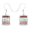 4.32 Carat Genuine Multi Stones .925 Sterling Silver Earrings