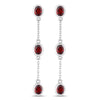 2.70 Carat Genuine Garnet .925 Sterling Silver Earrings