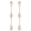 1.62 Carat Genuine Morganite .925 Sterling Silver Earrings