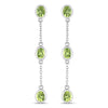 2.10 Carat Genuine Peridot .925 Sterling Silver Earrings