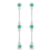 0.60 Carat Genuine Emerald .925 Sterling Silver Earrings