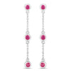 0.78 Carat Genuine Ruby .925 Sterling Silver Earrings