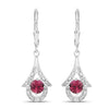 1.20 Carat Genuine Pink Tourmaline .925 Sterling Silver Earrings