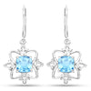 5.30 Carat Genuine Swiss Blue Topaz .925 Sterling Silver Earrings