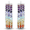 8.79 Carat Genuine Multi Stones .925 Sterling Silver Earrings
