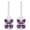 2.12 Carat Genuine Amethyst .925 Sterling Silver Earrings