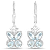 1.76 Carat Genuine Aquamarine .925 Sterling Silver Earrings