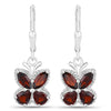2.60 Carat Genuine Garnet .925 Sterling Silver Earrings