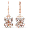 18K Rose Gold Plated 1.88 Carat Genuine Morganite .925 Sterling Silver Earrings