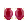 1.70 Carat Genuine Ruby 10K Yellow Gold Earrings