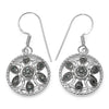 0.18 Carat Genuine Blue Diamond .925 Sterling Silver Earrings