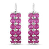 3.12 Carat Genuine Ruby .925 Sterling Silver Earrings