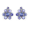 4.26 Carat Genuine Tanzanite .925 Sterling Silver Earrings