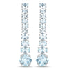 18K White Gold Plated 8.52 Carat Genuine Blue Topaz .925 Sterling Silver Earrings