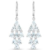 3.96 Carat Genuine Aquamarine .925 Sterling Silver Earrings
