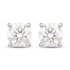 0.80 Carat Genuine White Diamond 14K White Gold Earrings