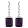 6.63 Carat Genuine Amethyst .925 Sterling Silver Earrings