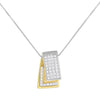 14KT White Gold Diamond Box Pendant Necklace (1 cttw, H-I Color, SI2-I1 Clarity)