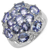 3.59 Carat Genuine Tanzanite .925 Sterling Silver Ring