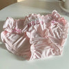 Embroidered Ruffle Ice Silk Mid-Waist Panties – Kawaii Lingerie