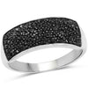 0.43 Carat Genuine Black Diamond .925 Sterling Silver Ring