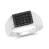 0.30 Carat Genuine Black Diamond .925 Sterling Silver Ring