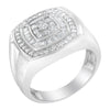 14K White Gold Men's 1 CTTW Diamond Band Ring