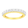 IGI Certified 1.0 Cttw Diamond 10K Yellow Gold Prong Set Fluted Band Style Wedding Ring (J-K Color, I1-I2 Clarity) - Size 7