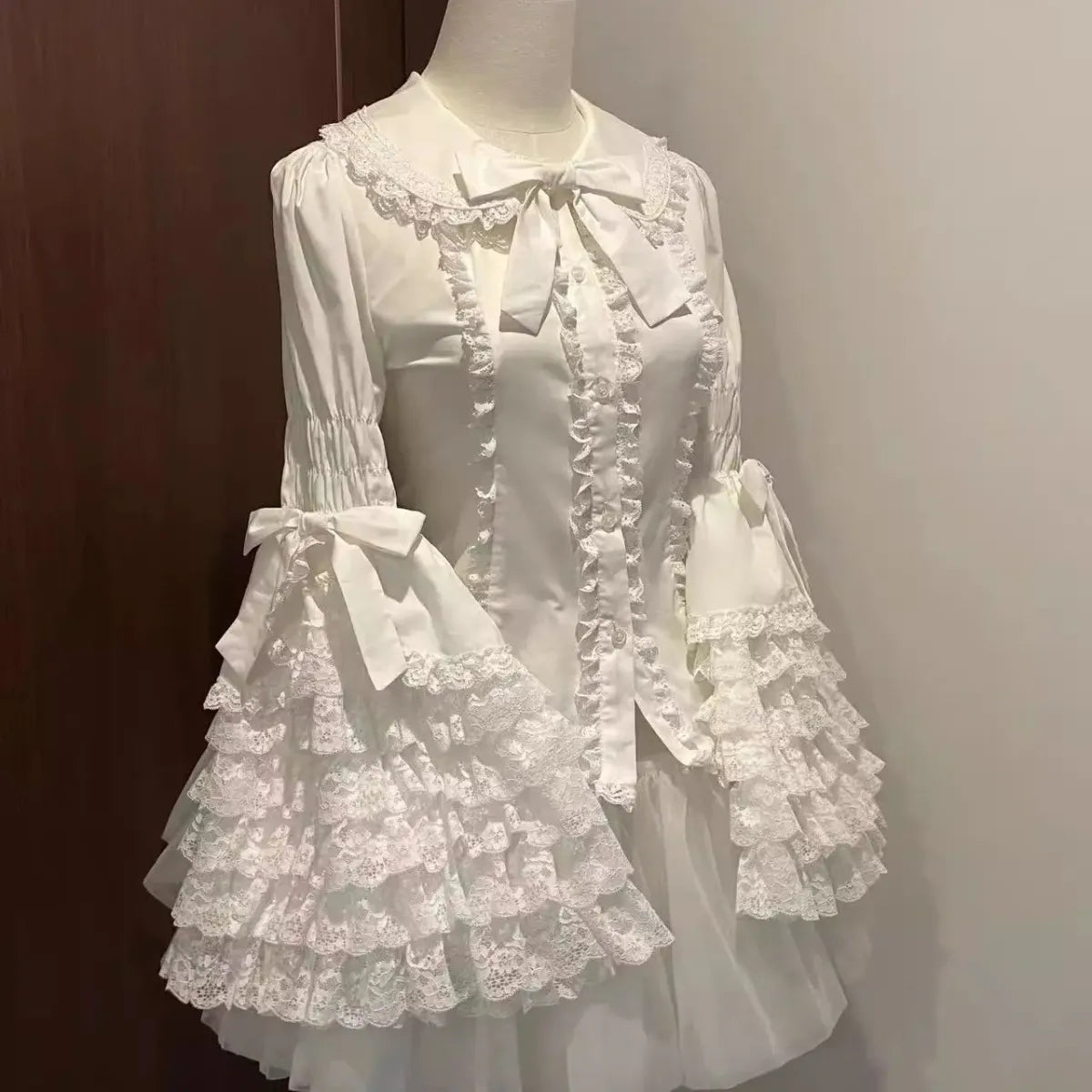 Kawaii Flare Sleeve Bow Blouse