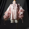 Gothic Lolita Ruffle Blouse – High Neck Lace Lantern Sleeves