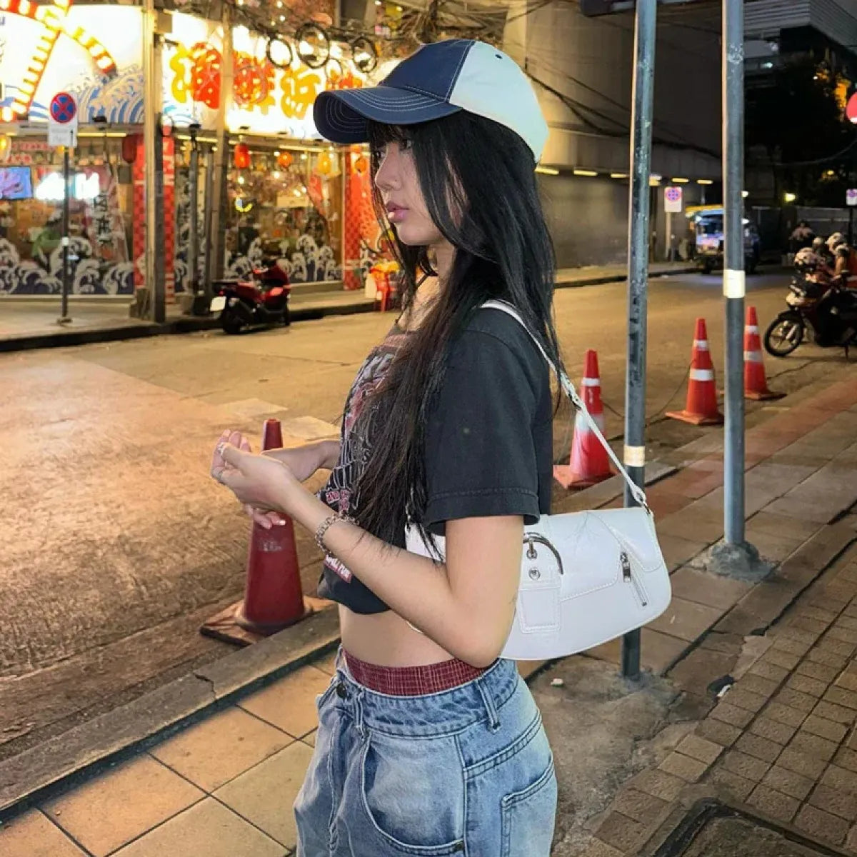 Harajuku Gothic Off-Shoulder T-Shirt