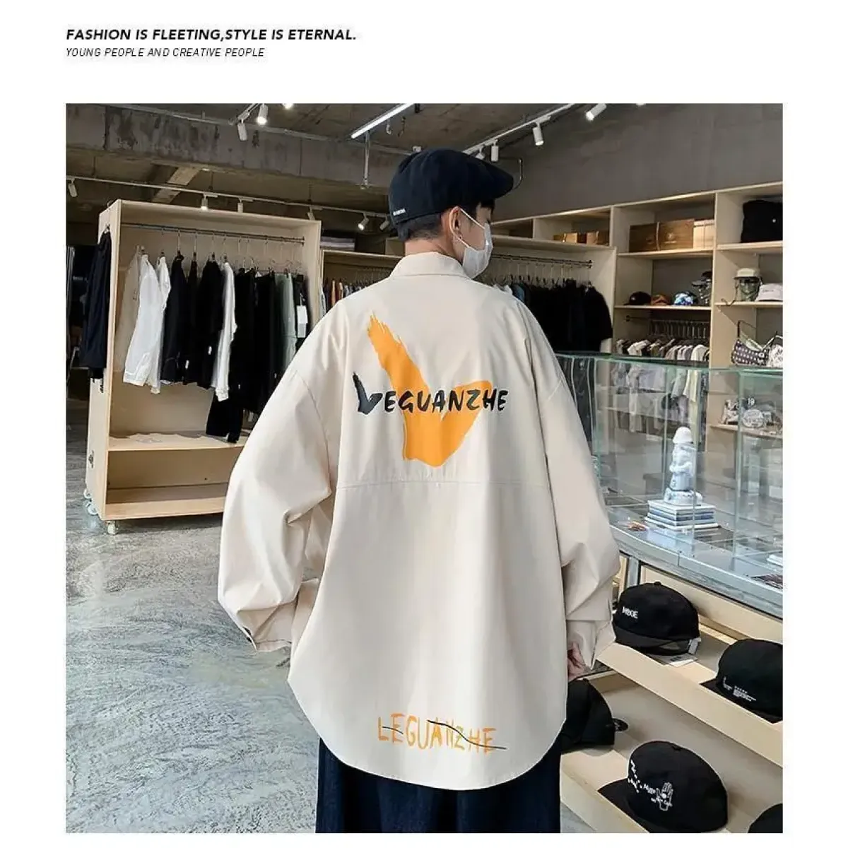 Harajuku Graphic Button Up Shirt