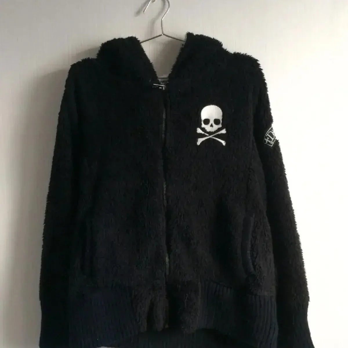 Harajuku Grunge Skull Zip Hoodie