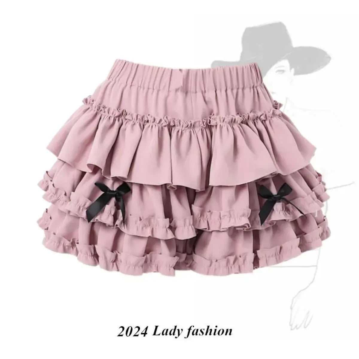Harajuku Kawaii Lolita Mini Skirt – High Waist Ruffle Cake Layer