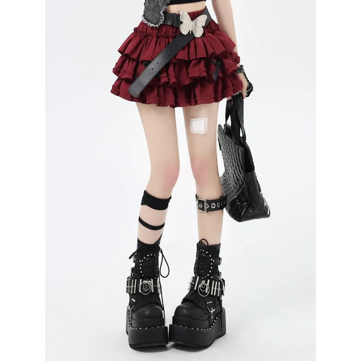 Harajuku Kawaii Lolita Mini Skirt – High Waist Ruffle Cake Layer